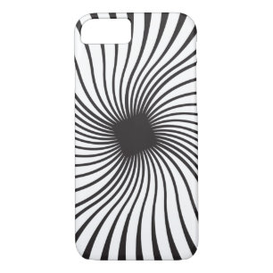 Coques Pour iPhone Spirale dizzy en noir et blanc