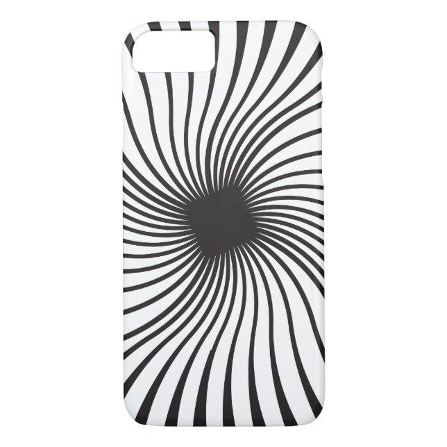 Coques Case-Mate iPhone Spirale dizzy en noir et blanc (Dos)
