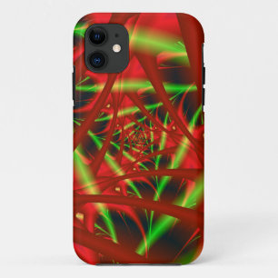 Etui iPhone Case-Mate Spirale du réseau neuronal rouge et vert