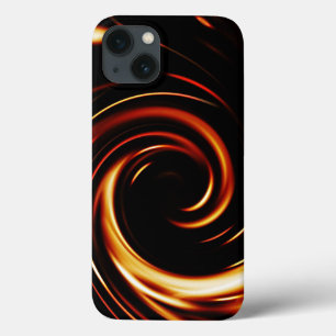 Coques Pour iPhone Spirale Liquide Dorée