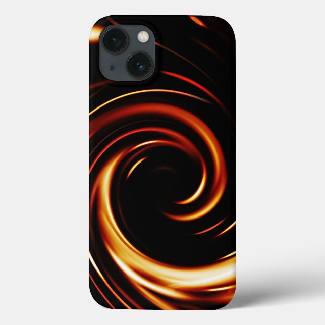Coques Case-Mate iPhone Spirale Liquide Dorée (Verso)