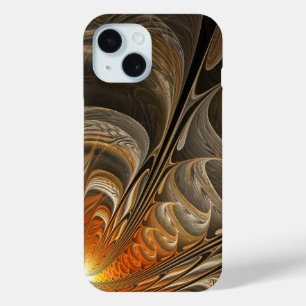 Coque Case-Mate iPhone Spirale Orange et Or Abstrait moderne
