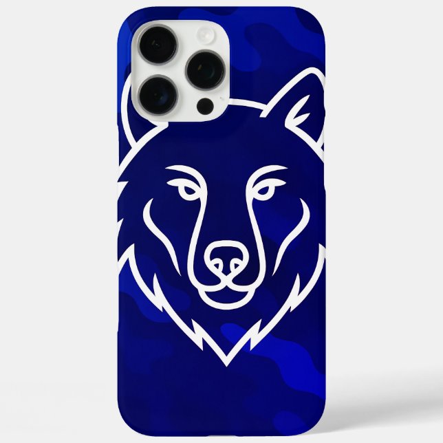 Coques Case-Mate iPhone Spirit Camouflage - White Wolf Line Art (Verso)