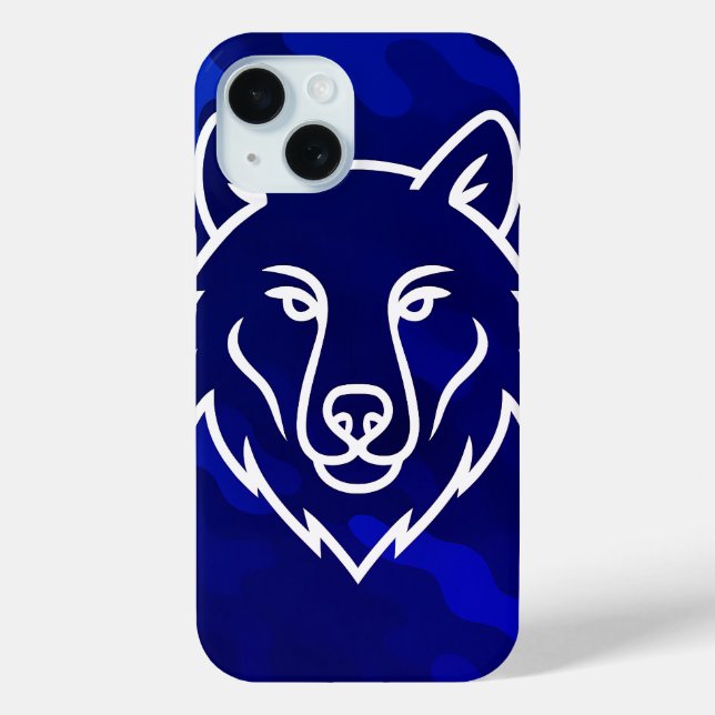 Coques Case-Mate iPhone Spirit Camouflage - White Wolf Line Art (Verso)