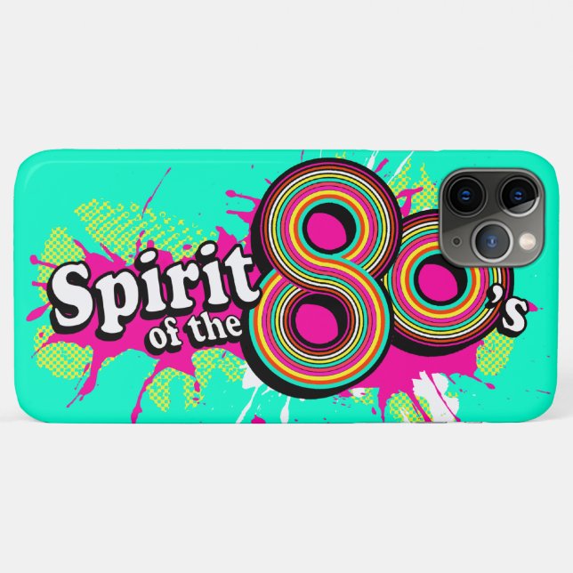 Coques Case-Mate iPhone "Spirit of the 80's" filles menthe rose (Dos (Horizontal))