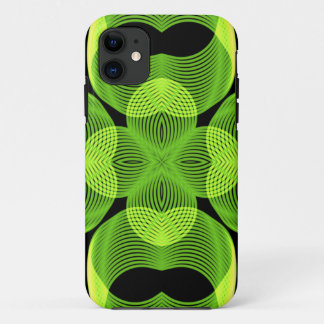 Coques Pour iPhone Spirographe Tourbillonnant vert Art géométrique
