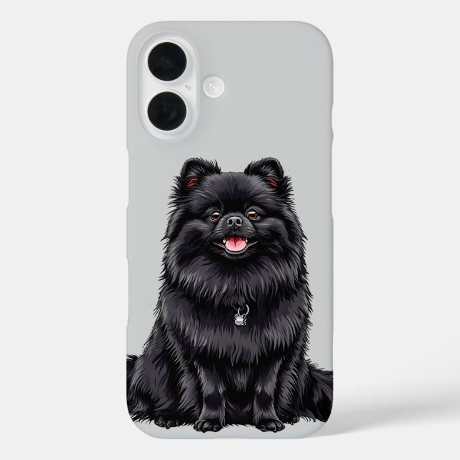 Coques Case-Mate iPhone Spitz Japonais Chien Noir Mignon Chiot Amoureux De (Verso)