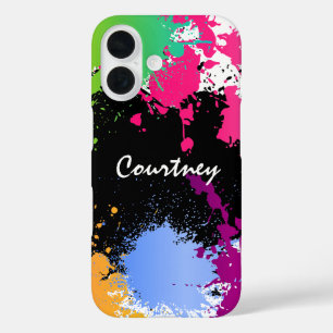 Coques iPhone 16 Splash couleur personnalisée