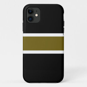 Case-Mate iPhone Case Sportif Black Golden Olive White Centre Stripes