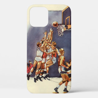 Coques Pour iPhone Sports vintages Basketball, Joueurs dans un jeu