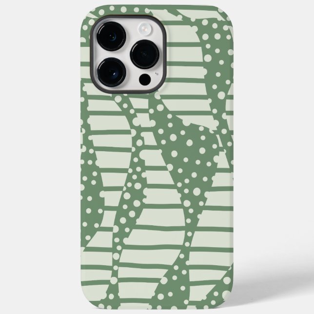 Coques Case-Mate iPhone Spots et bandes 2 - Vert (Verso)