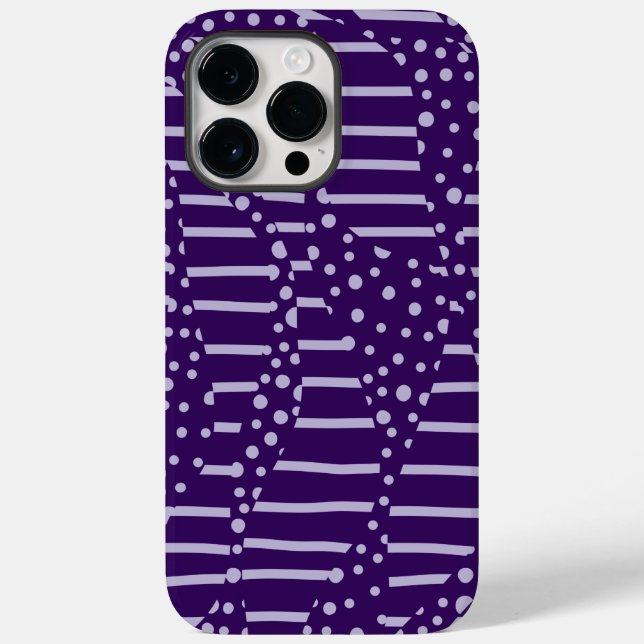 Coques Case-Mate iPhone Spots et rayures 2 - Violet (Verso)