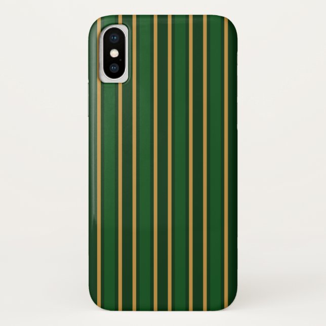 Coques Case-Mate iPhone Springbok vert et or bonbons rayures (Dos)