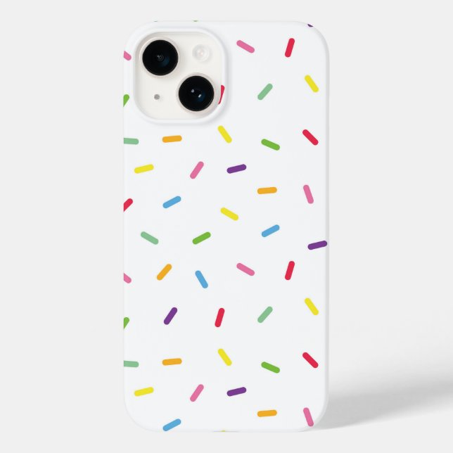 Coques Case-Mate iPhone Sprinkles arc-en-ciel mignon sur iPhone blanc / co (Verso)