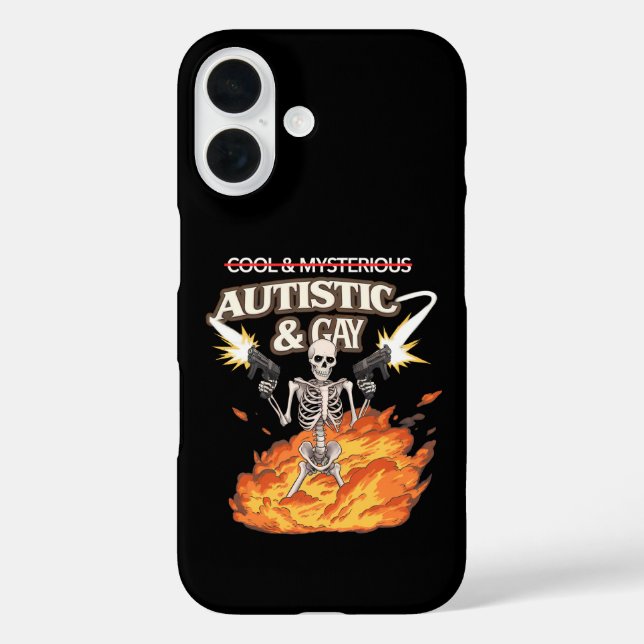 Coques Case-Mate iPhone Squelette Autiste et Gay Drôle de Sensibilisation  (Verso)