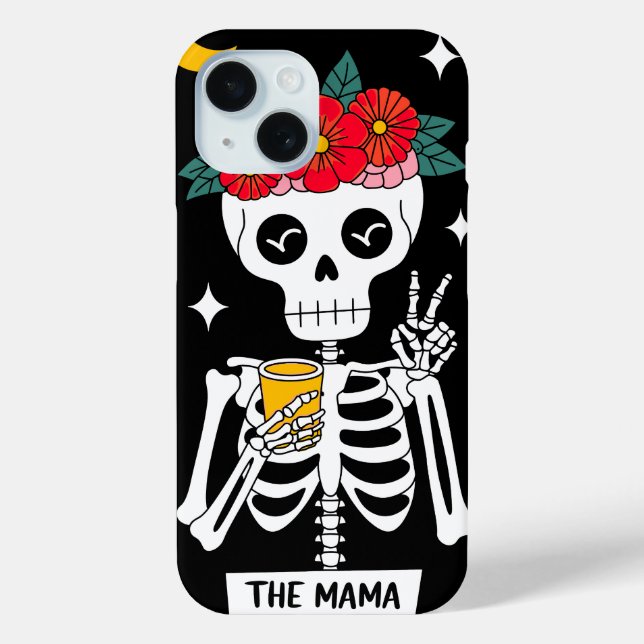 Coques Case-Mate iPhone Squelette de Couronne florale - Le design de la Ma (Verso)