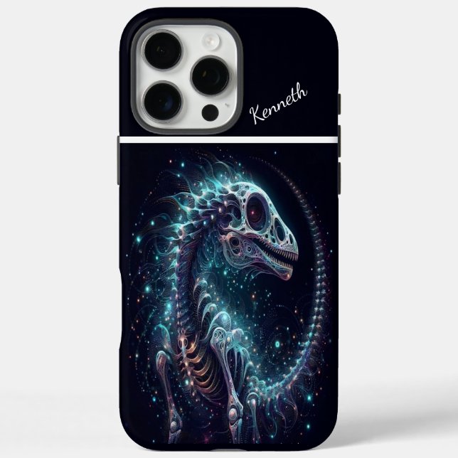 Coques Case-Mate iPhone Squelette de dinosaure cosmique (Verso)