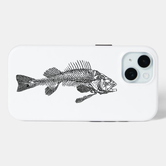 Coques Case-Mate iPhone Squelette de poisson (Verso (horizontal))