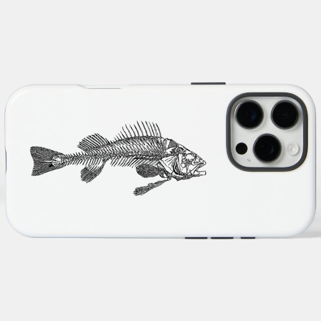 Coques Case-Mate iPhone Squelette de poisson (Verso (horizontal))