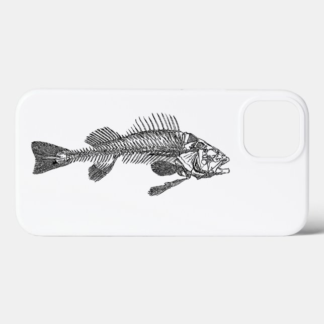 Coques Case-Mate iPhone Squelette de poisson (Verso (horizontal))