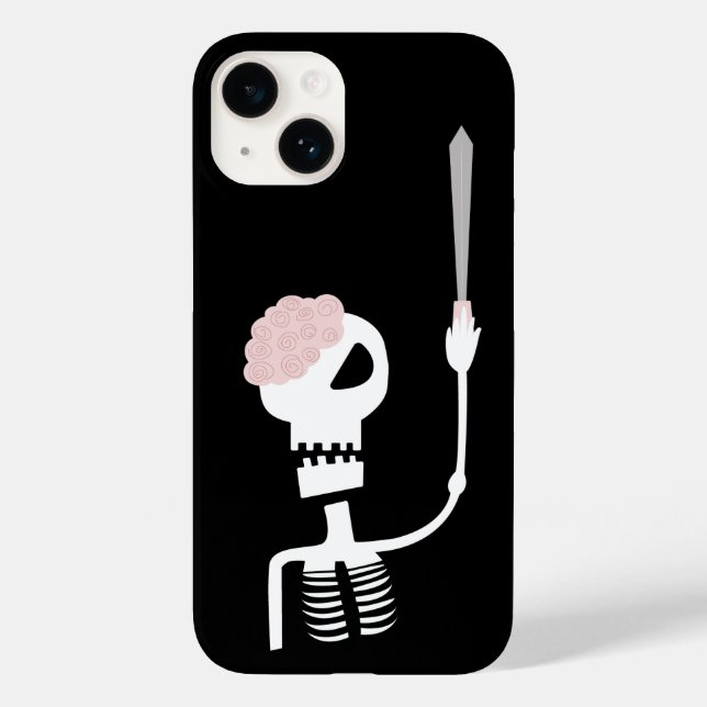 Coques Case-Mate iPhone Squelette d'Halloween avec épée (Verso)