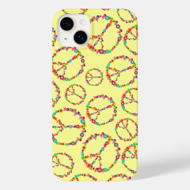 Coques Case-Mate iPhone Squelette Fleur Power Signe de Paix (Verso)