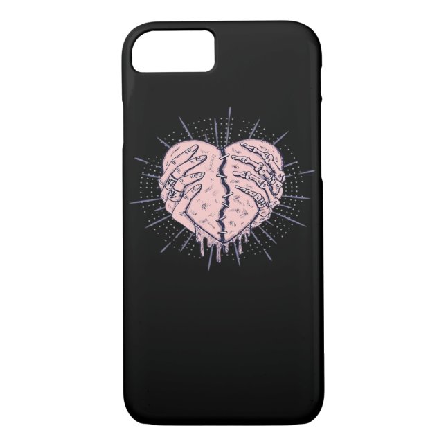 Coques Case-Mate iPhone Squelette Main Avec Coeur Classique (Dos)
