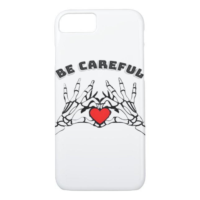 Coques Case-Mate iPhone Squelette Main Avec Coeur Classique (Dos)
