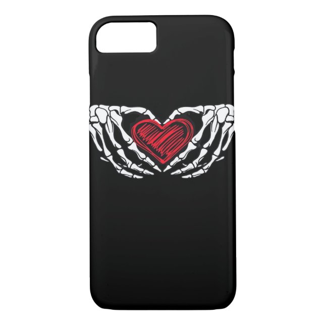 Coques Case-Mate iPhone Squelette Mains Avec Coeur Classique (Dos)