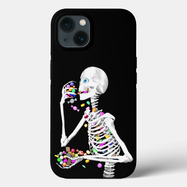 Coques Case-Mate iPhone Squelette Manger Halloween Candy (Verso)