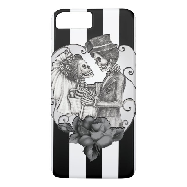 Coques Case-Mate iPhone Squelette rayé couple d'amoureux danse de mariage (Dos)