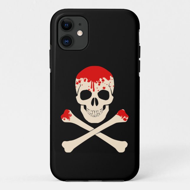 Coques Case-Mate iPhone squelette sanglant du crâne halloween (Dos)