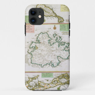 Coque Case-Mate iPhone St Kitts, Antigua et Bermudes, détail d'une carte