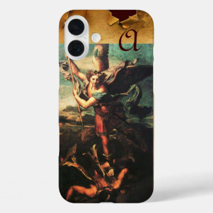 Coque Pour iPhone 16 Plus St MICHAEL ARCHANGEL VANGUISHING SATAN Monogramme