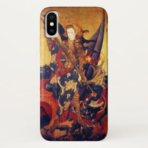 Coque iPhone X St. Michael vainquant le diable en chevalier médié