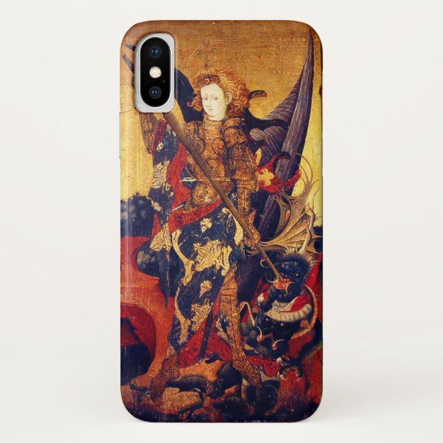 Coques Case-Mate iPhone St. Michael vainquant le diable en chevalier médié (Dos)