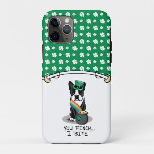 Case-Mate iPhone Case St. Patrick's Day Boston Terrier Dog (noir) mignon