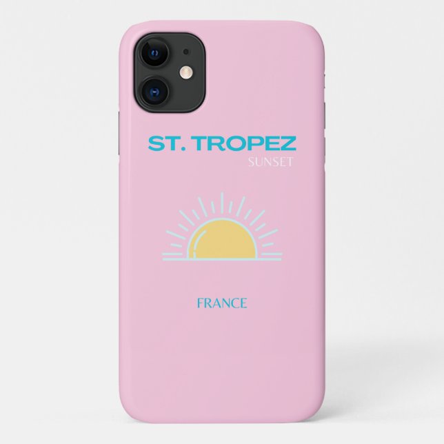 Coques Case-Mate iPhone St Tropez, France, Preppy, Rose (Dos)