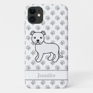 Case-Mate iPhone Case Staffie anglais blanc Chien de dessin animé mignon