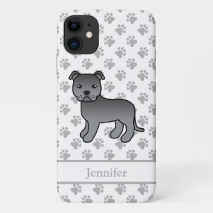 Case-Mate iPhone Case Staffie anglais bleu Chien de dessin animé mignon 