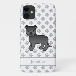 Case-Mate iPhone Case Staffie anglais noir Chien de dessin animé mignon 