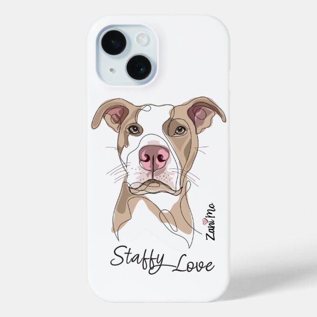 Coques Case-Mate iPhone Staffy Love - Zani Mo Protection (Verso)