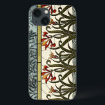 Case-Mate iPhone Case Stained Glass Flowers with Tan Border<br><div class="desc">A lovely stained glass piece,  it features flowers growing out of stylized water at the bottom and an abstract of leaves at the top. A wonderfully beautiful purchase that would make an amazing gift!</div>