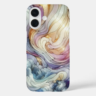 Coque Pour iPhone 16 Stained glass wave