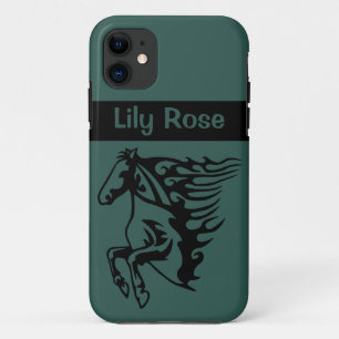 Case-Mate iPhone Case Staline Highland Green Pony Horse Bronco Line Art
