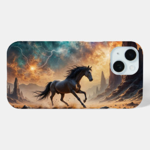 Coque Case-Mate iPhone Stallion du désert sauvage Nebula étoiles la foudr