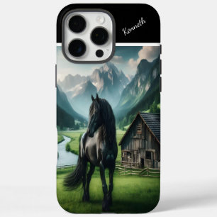 Coque iPhone 16 Pro Max Stallion Noir Dans Les Alpes