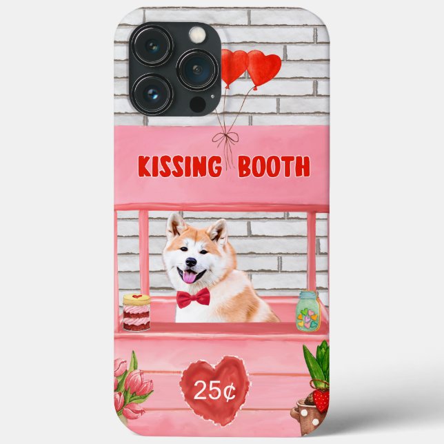 Coques Case-Mate iPhone Stand de baisers pour chien Akita pour la Saint-Va (Verso)