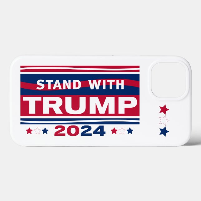 Coques Case-Mate iPhone Stand with Trump~2024~MAGA (Verso (horizontal))