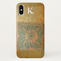 STAR DU MATIN, Jaune, Brown, Monogramme blanc